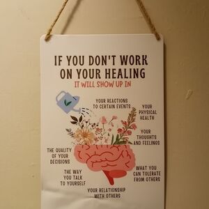 A Mental Health Awareness Wall Hanging Sign ~ Free Shipping! ☆ NWT